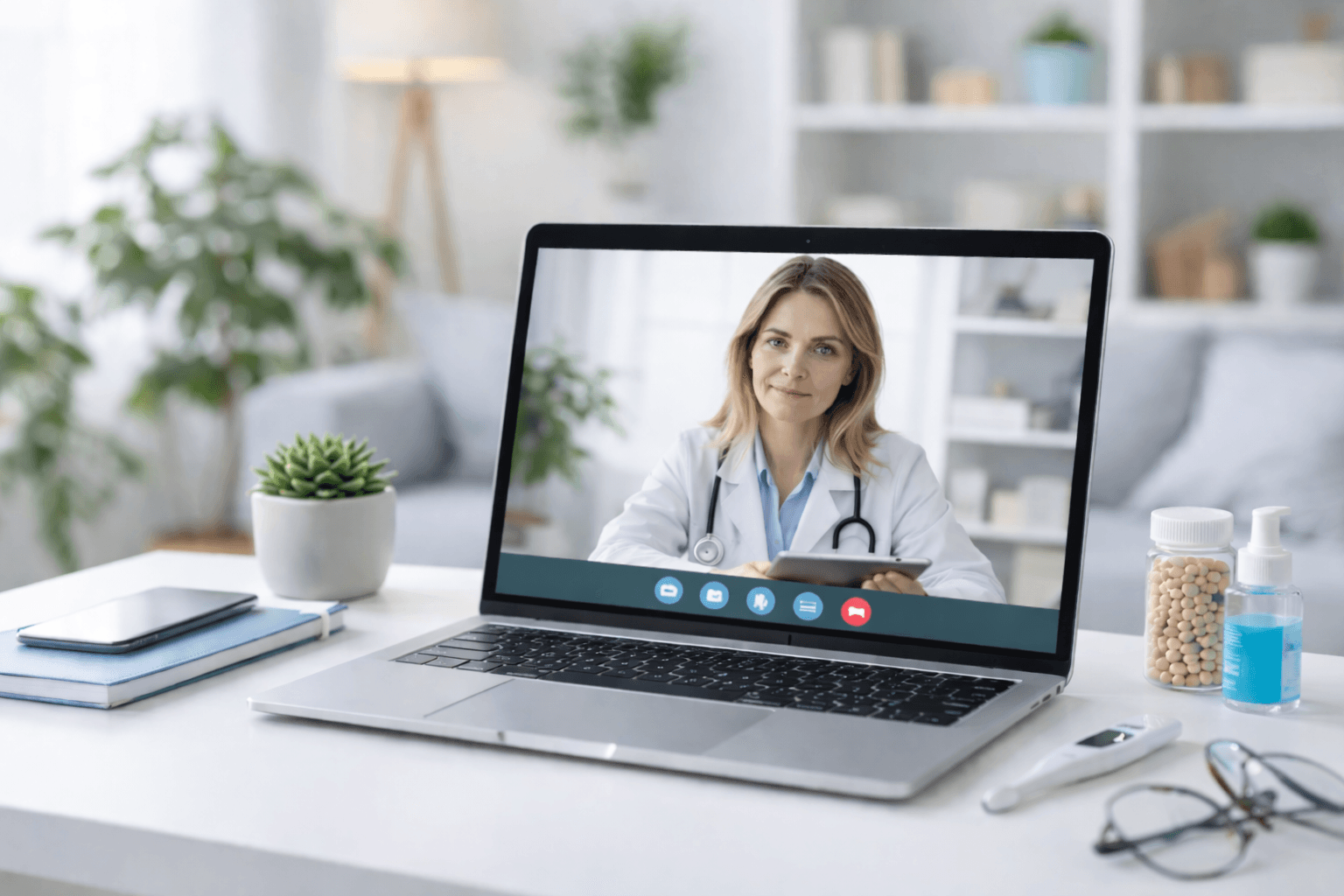 Telehealth consultation with a doctor providing personalized care for mold-related symptoms